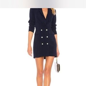 Superdown Midnight Double-Breasted Blazer